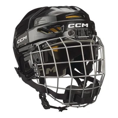 Ensemble casque et protège-visage de hockey CCM pour les jeunes, noir — photo produit associée par ReFound à la ligne « CASQ+PR-V CCM J »
